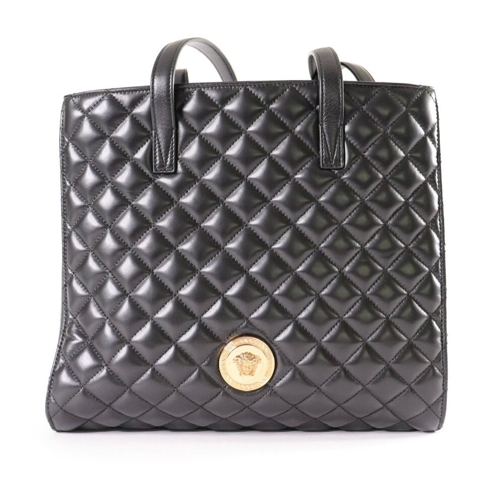 AUTHENTIC VERSACE NAPPA QUILTED MEDUSA TOTE BAG